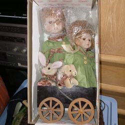 JOSIE And JO With Carriage dolls