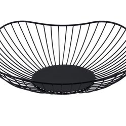 Black Fruit Bowl Curved- Edge 