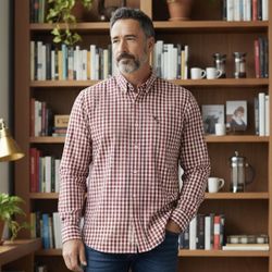 NEW Timberland Red Checked Shirt Men’s XXL Long Sleeve Button Up Red & White NWT