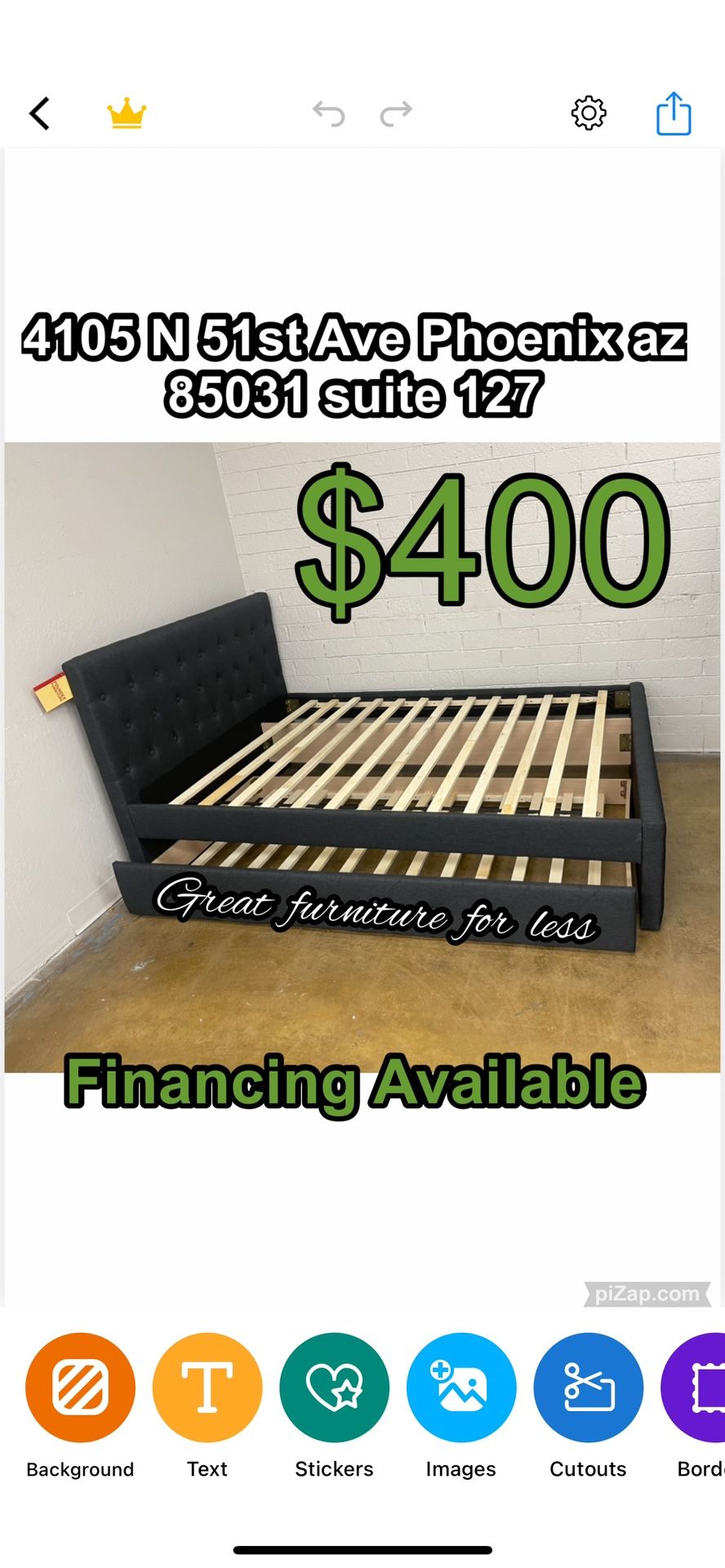 Trundle Bed Full Over Twin Brand New