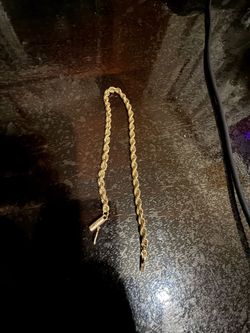 14k solid rope bracelet