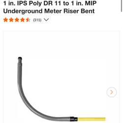 Home-Flex 1 in. IPS Poly DR 11 to 1 in. MIP Underground Meter Riser Bent Gas Line