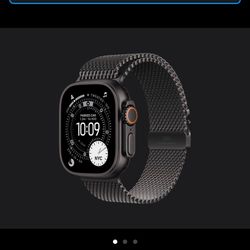Apple Watch Ultra 3 49mm Black Titanium Milanese Loop