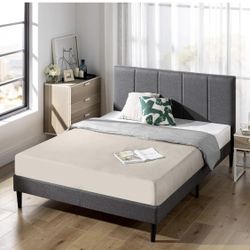 Queen Platform Bed  Frame + Mattress