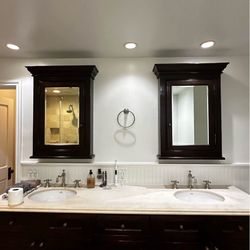 Custom Mahogany Medicine Cabinet 