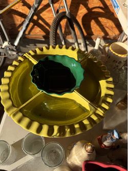 Lazy Susan ceramic snack tray