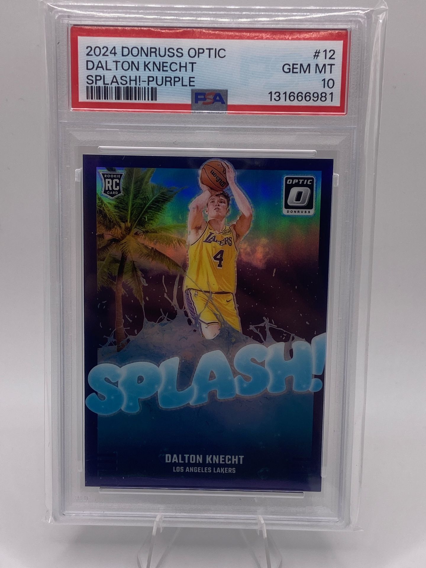 Dalton Knecht Optic Purple Splash PSA 10 - $60