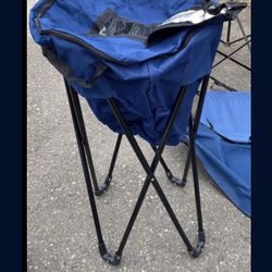 Utility Insulated Tub Cooler Folding Stand Portable& Carry Bag BBQ Picnic Blue