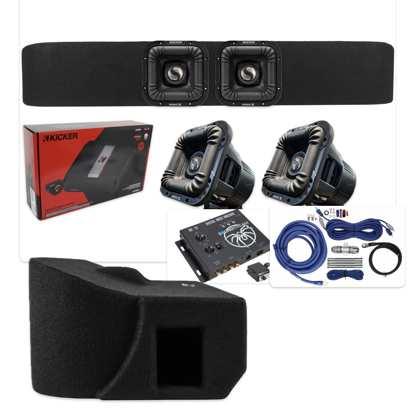 NEW KICKER L7 X 8” BASS PACKAGE INSTALLED SILVERADO SIERRA F150