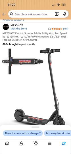 Max shot and a plot e scooter