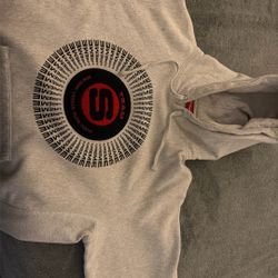 Supreme Chenille Appliqué Hooded Sweatshirt 'Natural' Size M