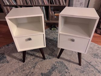 Two white nightstands