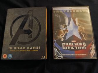 Marvel Avengers Blu-ray & Captain America Civil War DVD Bundle
