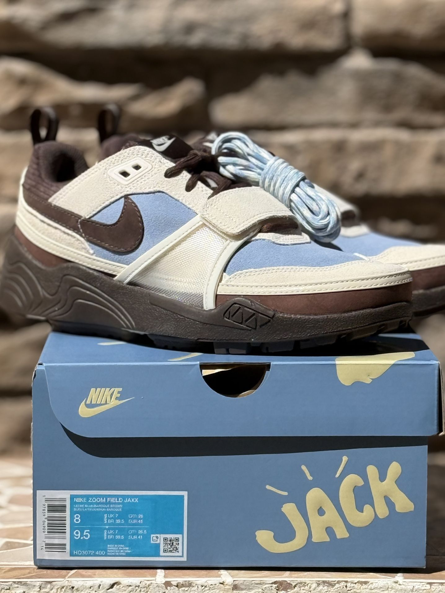 Nike Zoom Field Jaxx Travis Scott Leche Blue Sneakers Shoes Size 8 Men