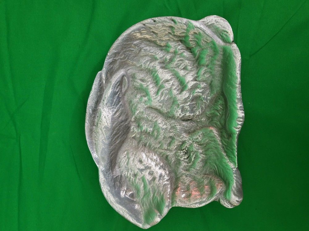 PEWTER BUNNY DISH