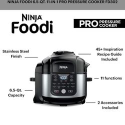 Ninja Foodi Air Fryer Pressure Cooker Combo 11-in-1 Pro 6.5 qr.