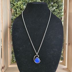 Bijoux By Meera Cobalt Blue Cats Eye Necklace