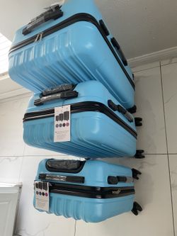 Set 3 maletas azul claro (nuevas en su caja)