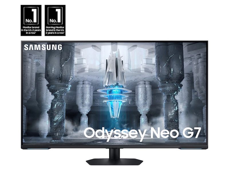 Samsung - Odyssey Neo G7 43" Mini 4K UHD 1ms AMD FreeSync Premium Pro Smart Gaming Monitor with HDR600 - Black