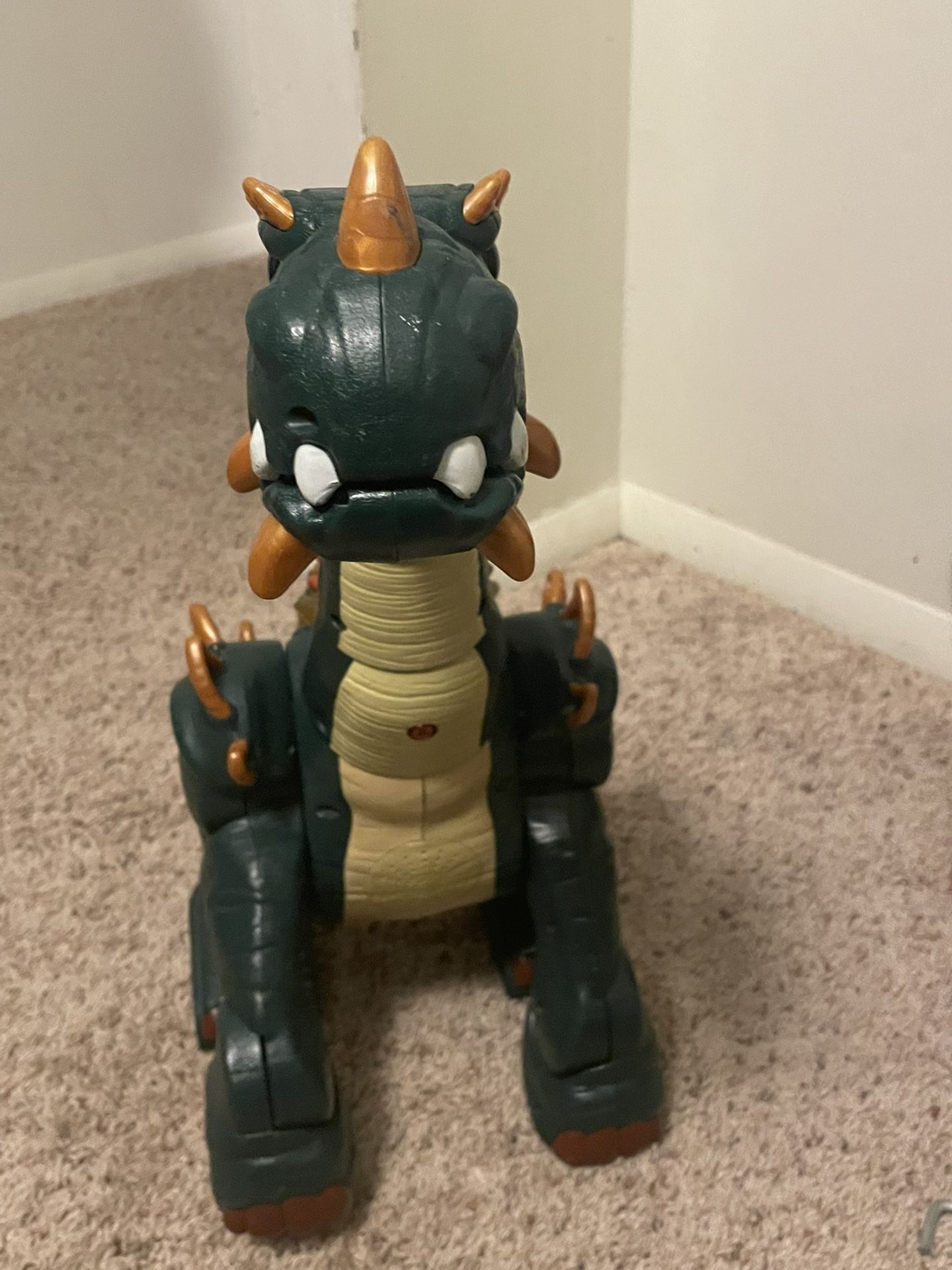 Fisher Price Imaginext "SPIKE THE ULTRA DINOSAUR" Green 2007 NO REMOTE/CHARGER