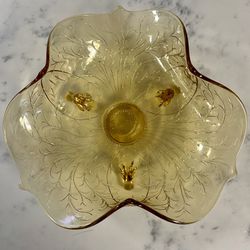 Vintage Amber Glass Dish 