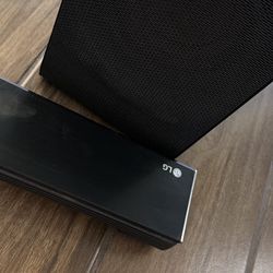 LG soundbar and subwoofer