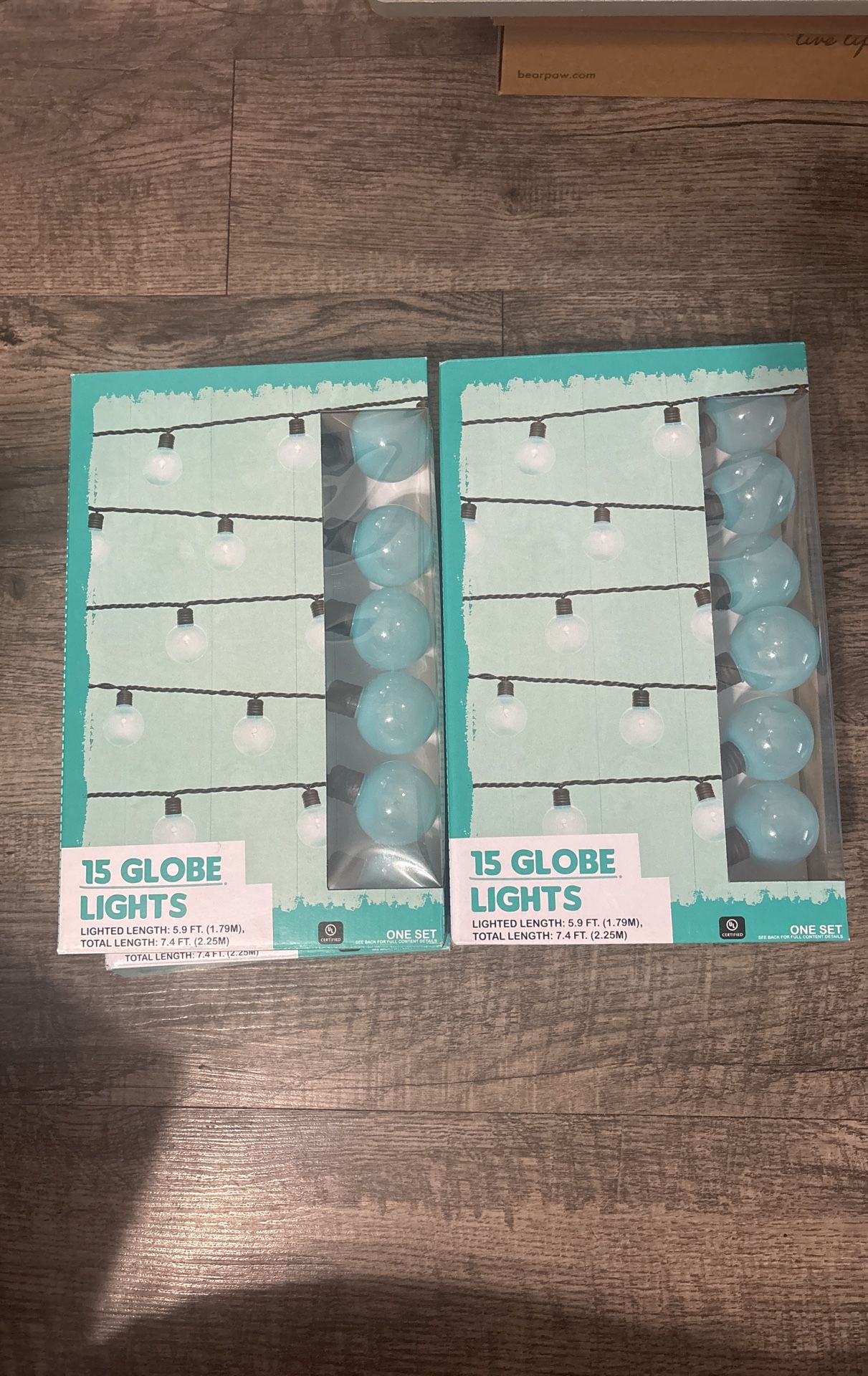 4 Boxes Of Patio Garden 15 Globe String Lights Blue 