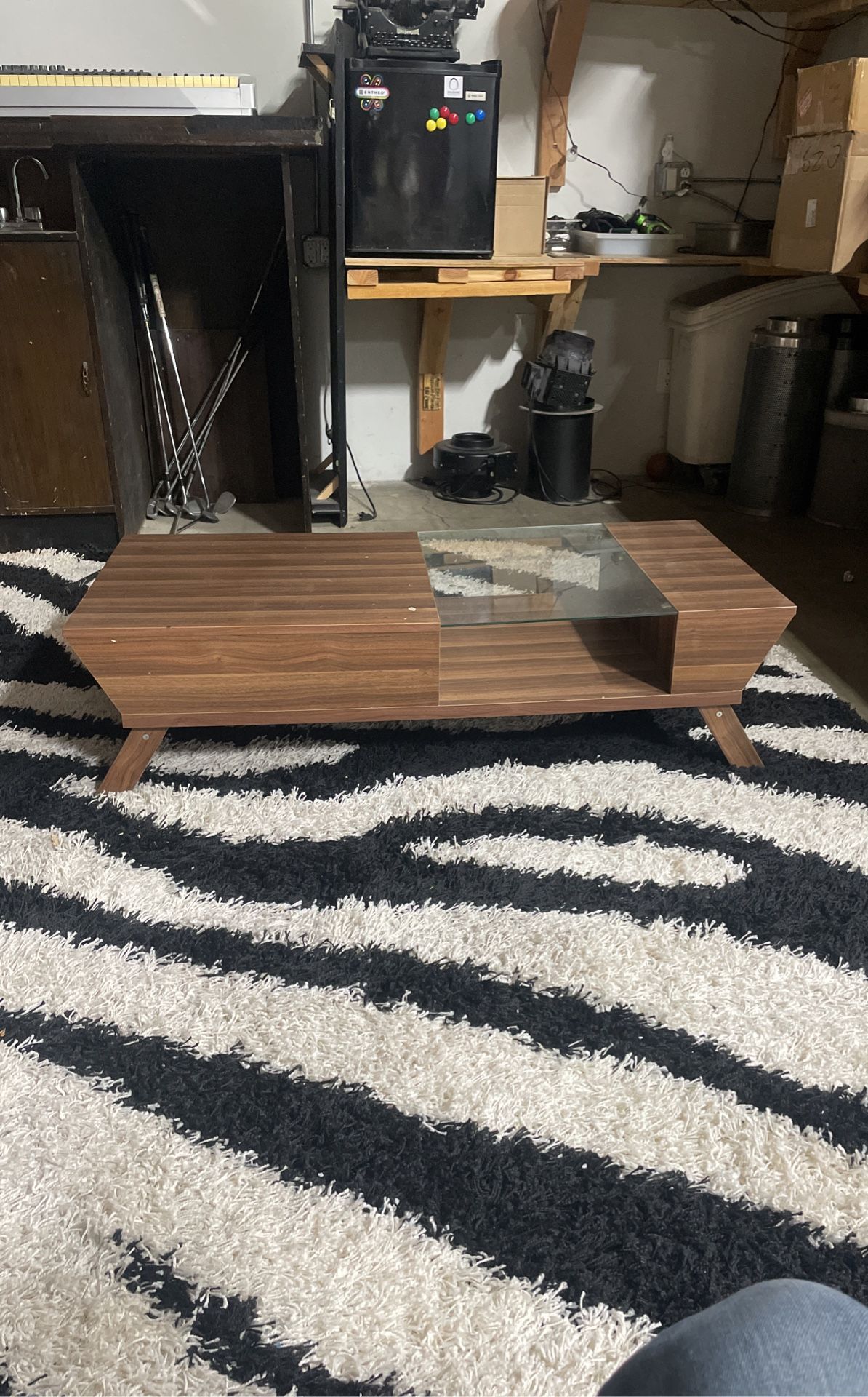 Coffee Table With Side Cabinet