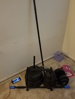 Free weightswith bars.