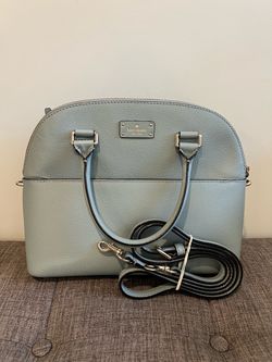 Kate Spade Light Blue Leather Satchel Purse Crossbody