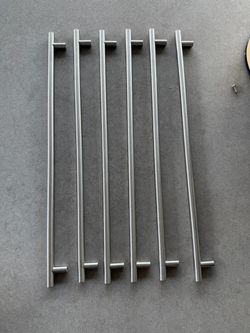 Stainless Steel T-Bar Cabinet Pulls – Set of 6