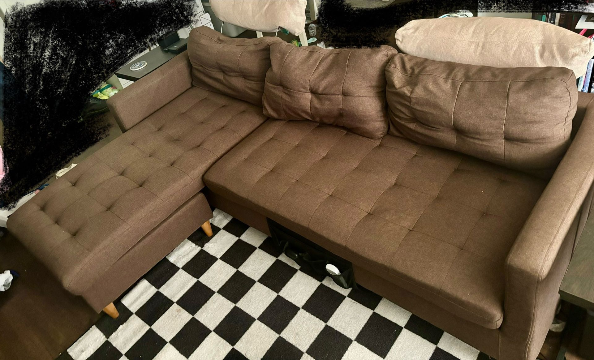 Sectional Brown Couch 
