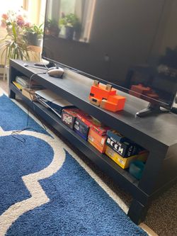 Minimal black wood TV stand and Coffee Table Bundle