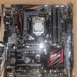 Z170 Pro gaming motherboard with a i5 6600k (comes with IO shield) fully working
