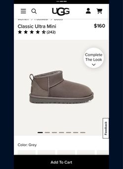 UGG Classic Ultra Mini Boots Grey