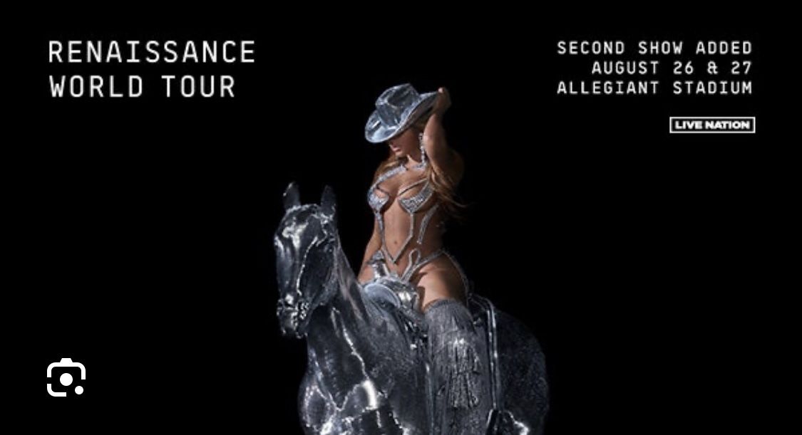 4 Beyonce Tickets - Vegas - 8/26 - C109 Row 2 Seat 1-4