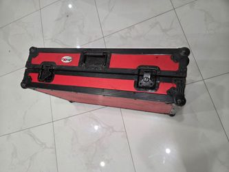 ProX Heavy-Duty Professional DJ Equipment Flight Case – Red & Black