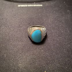 Authentic Navajo Turquoise And Silver Ring