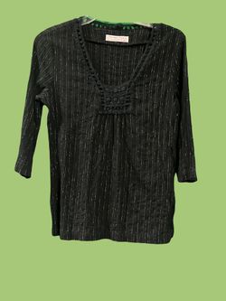 Women’s Trina Turk Bohemian Black Top Size Large