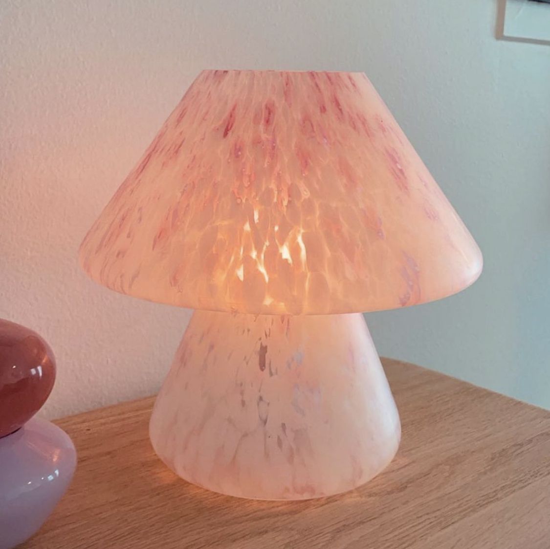 Rare Golden Bohem Pink Bedside Lamp