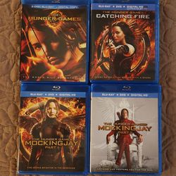 The Hunger Games Quadrilogy Blu Ray/DVD combo Set sold together read description for details all for $$49