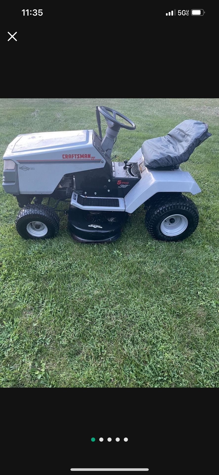Tractor Lawnmower Craftsman 38 Inch Deck