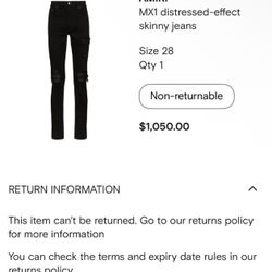 Amiri Jeans 28 Brand New 