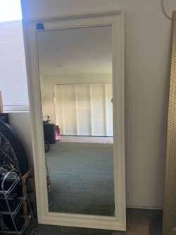 Large Full-Length Mirror White Frame
