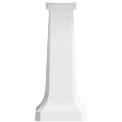 Amashen Sink Pedestal Leg Ceramic Full Pedestal Base (White)