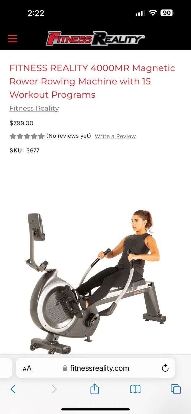 Fitness Reality 4000 Rowing Machine