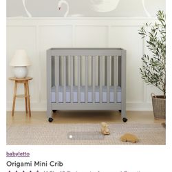 Babyletto Origami Mini Crib Grey