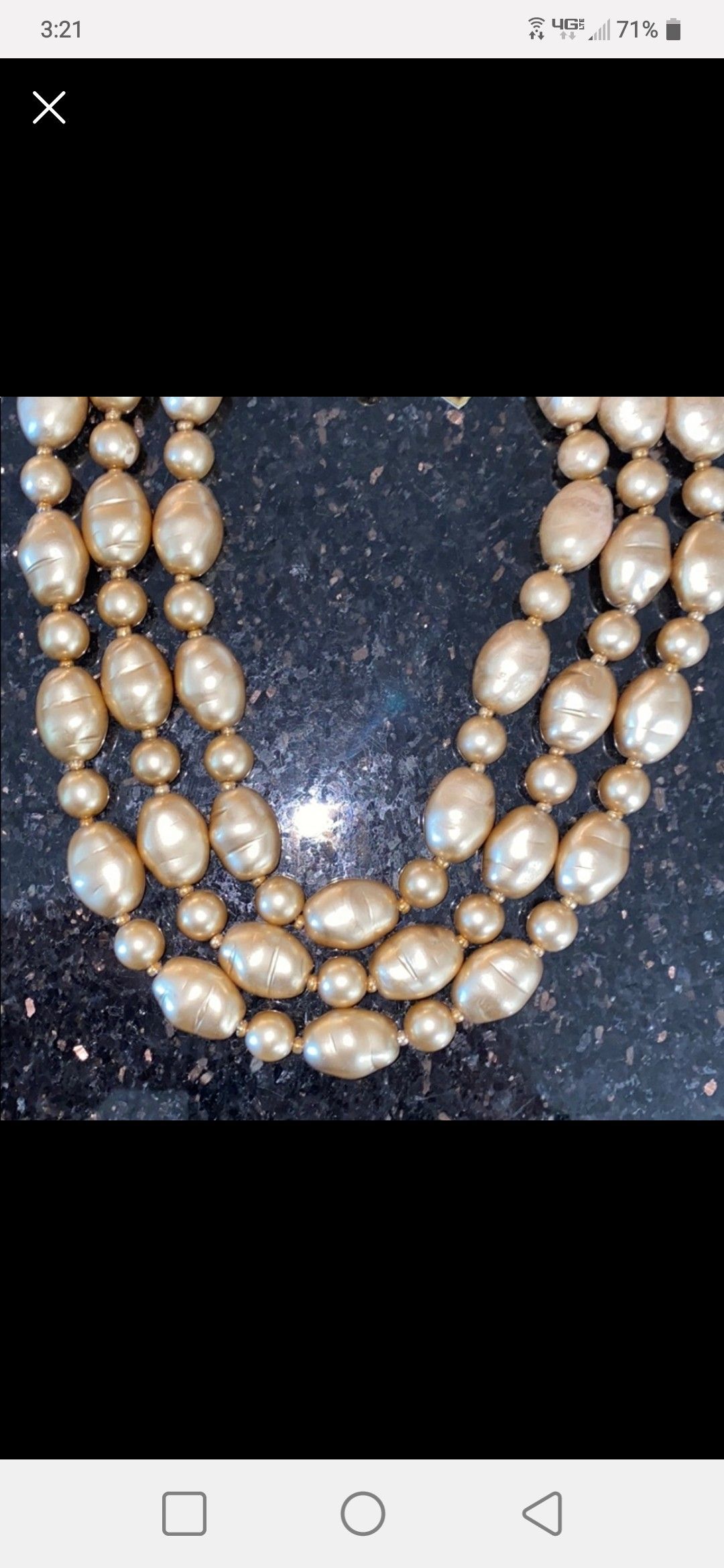 Joan Rivers 16inch with 3 inch extension simulated glass pearls 8 mms. Was $299