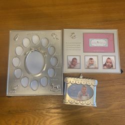 Baby Picture Frames Lot 