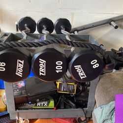 Troy Curl Bars 80lb-100lbs